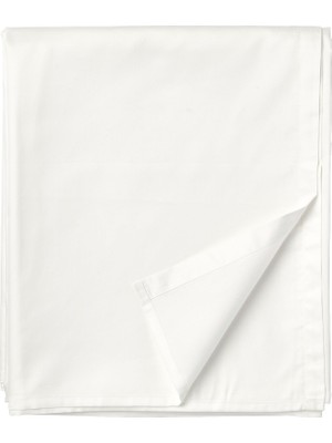IKEA Battal Boy Beyaz Lastiksiz Çarşaf 240X260 cm - Pamuklu Yumuşak Doku - Yatak Çarşafı