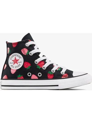 Converse Chuck Taylor All Star Strawberries Çocuk Siyah Sneaker