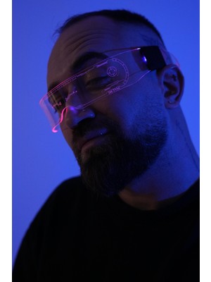 AG23 Tasarım Neon LED Işıklı Parti Gözlüğü
