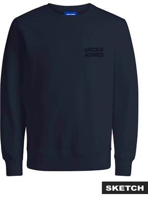 Jack & Jones Jorlogo Lacivert Erkek Sweatshirt 12290659