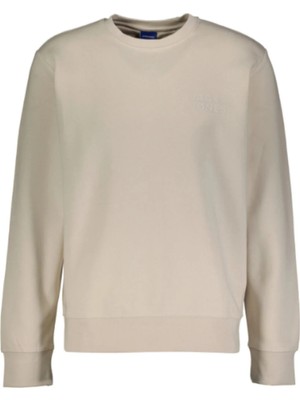 Jack & Jones Erkek Bej Jorlogo Sweat Crew Neck Tr SS25 Sweatshirt 12290659-MOONBEAM