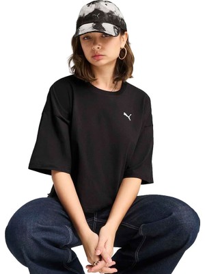 Markali Puma Wardrobe Ess Oversized Tee Siyah Tişört 629743 01