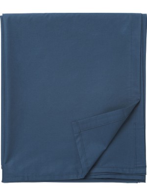 IKEA Battal Boy Mavi Lastiksiz Çarşaf 240X260 cm - Pamuklu Yumuşak Doku - Yatak Çarşafı