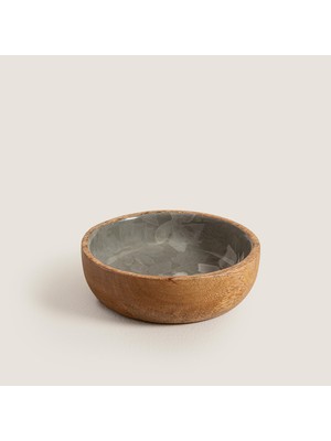 Chakra Foglia Ahşap Sunum Kasesi 13x13x3.5cm Natural