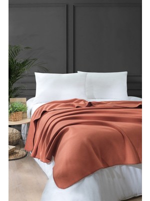 Quattro Home  Bloom Polar Battaniye - Kiremit