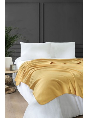 Quattro Home  Bloom Polar Battaniye - Hardal