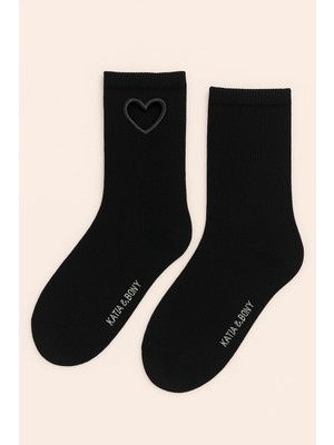 Bony Socks Kalpli Kadın Soket Çorap Siyah