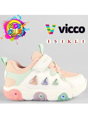 Vicco Phonex Işıklı Ortopedik Çocuk Spor Ayakkabı Pudra