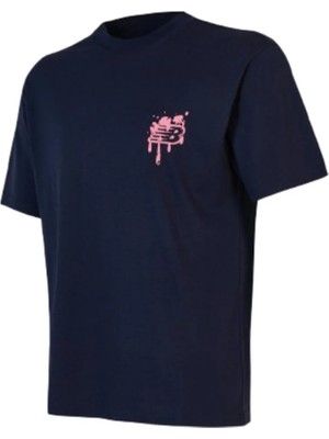 New Balance Nb Lifestyle Men Tshirt MNT1649-AVI Lacivert Tişört
