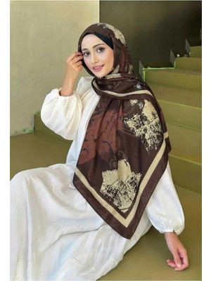 Flora Tekstil Desenli Bambu Kraş Şal