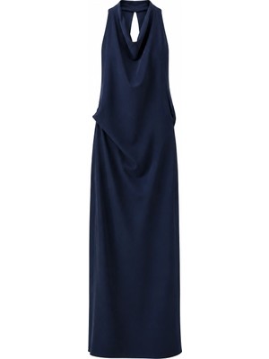 Purple By Banu Lacivert Sırt Detay Bodycon Elbise