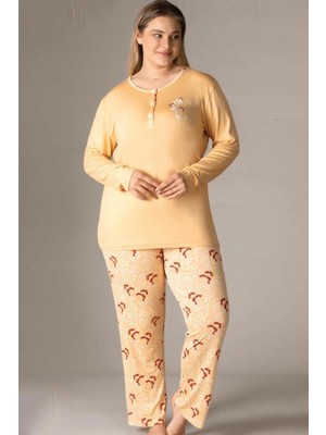 Flz Büyük Beden Battal Uzun Kol Mevsimlik Pijama Takımı B09-147