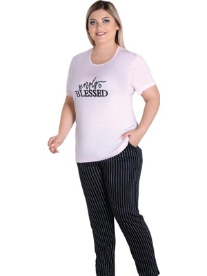 Büyük Beden Battal Kısa Kol Pijama Takımı Alperi B78-92