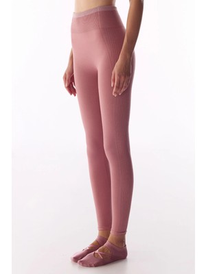 Penti Pembe Çizgili Dikişsiz Seamless Tayt