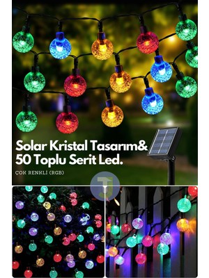 Empressco 50 Top Ledli Solar Kristal Bahçe Dekorasyon Aydınlatma Rgb Işık Güneş Enerjili