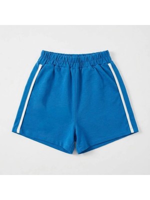 Dereff Biyeli Oversize Şort (Mavi) 2-3 Yaş