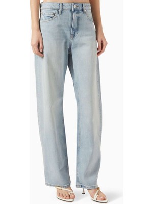 EB Denim Alida Loose Bowed Jean - Mavi - Pamuk-Şemal Kumaş - Rahat Orta Bel Tasarım
