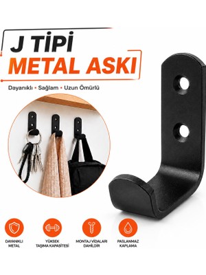 Nzb Portmanto Siyah Askı Vestiyer Duvar Dolap Elbise Askısı Siyah Metal Mobilya Kapı Askılığı Askılık