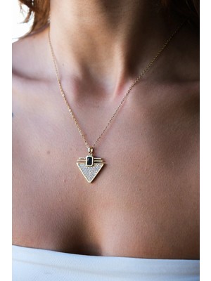 Serenite Collection Triangle Taşlı Çelik Kolye