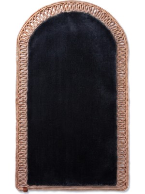 Merplush Mihraplı Peluş Seccade 75X130 cm Süet Taban Yıkanabilir Yumuşak Namaz Halısı