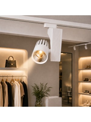 SekaTech 40 Watt Beyaz Kasa Günışığı 3000 K Led Ray Spot EV Ofis Mağaza Vitrin