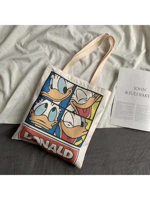 Designedfy Donald Baskılı Bez Çanta