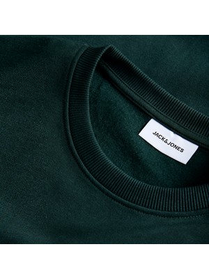 Jack & Jones Erkek Gögüs Baskili Regular Fit Bisiklet Yaka Sweatshirt - Rush