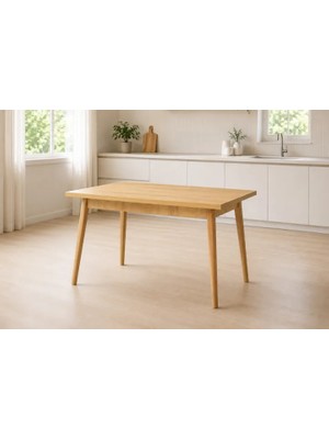 Vivense Avanos Mdf Sabit Mutfak Masası, 70X120 Cm, Naturel Naturel