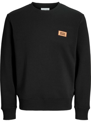 Jack & Jones Erkek Gögüs Baskili Regular Fit Bisiklet Yaka Sweatshirt - Rush