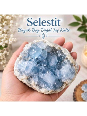 Best Bioenerji Taş Terapi Selestit Ham Doğaltaş Kütle – Doğanın Zarif Mavisi