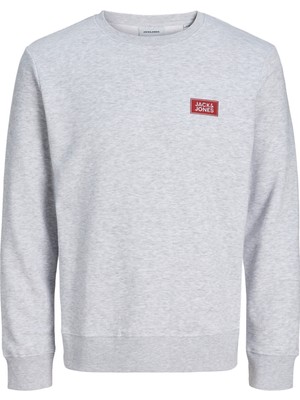 Jack & Jones Erkek Gögüs Baskili Regular Fit Bisiklet Yaka Sweatshirt - Rush