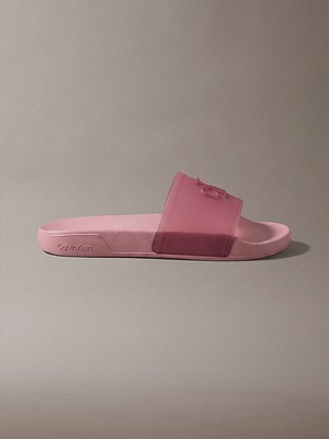 Calvin Klein Kadın / Kız Pembe Calvin Klein Ess Slıde Tpu, Vce, 36 Kadın Pembe Plaj Terliği