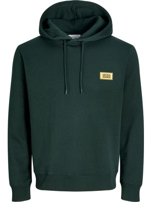Jack & Jones Erkek Gögüs Baskili Regular Fit Kagüsonlu Sweatshirt - Rush