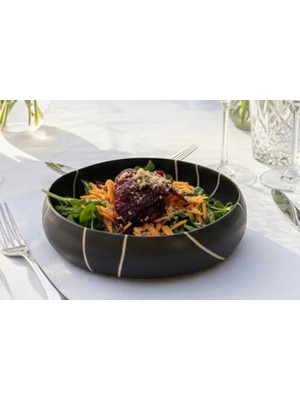 Vivense Orb Oval Salata Kasesi, Antrasit Çizili