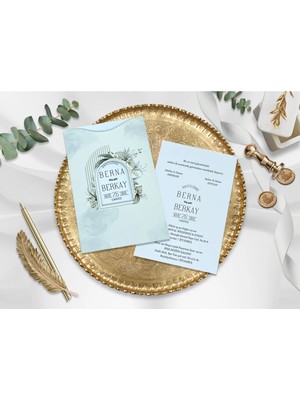 Düğün, Nikah, Nişan Davetiyesi (100 Adet)
