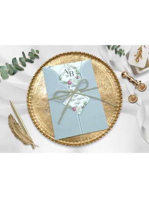 Düğün, Nikah, Nişan, Kına Davetiyesi (100 Adet)