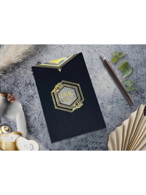 Altın Yaldızlı Şeffaf Düğün, Nikah, Nişan, Kına Davetiyesi (100 Adet)