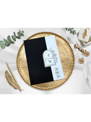 Düğün, Nikah, Nişan, Kına Davetiyesi (100 Adet)