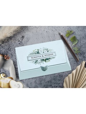 Zarf Düğün, Nikah, Nişan, Kına Davetiyesi (100 Adet)
