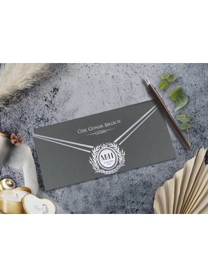 Gümüş Yaldız Düğün, Nikah, Nişan, Kına Davetiyesi (100 Adet)