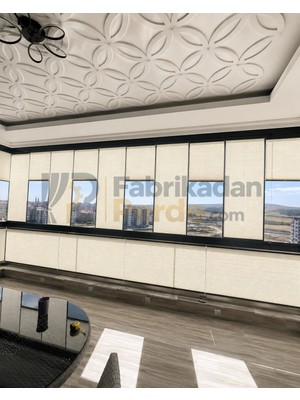 Fabrikadan Perde Esperanza Plise Perde Krem 70 x 110 cm Cam Balkon