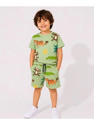 Dereff Animal Desen Şortlu Takım 7-8 Yaş