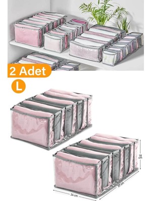 Adet - 8 Gözlü Şeffaf Çekmece Içi Düzenleyici Organizer Large