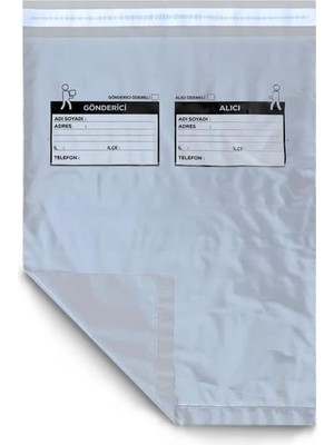 Cepsiz Gri Kargo Poşeti 30X37+5 cm - 100 Adet