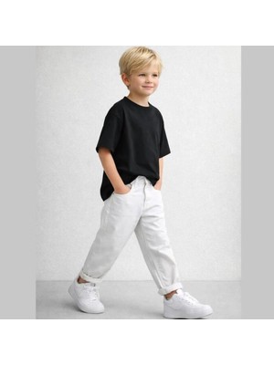 Dereff Beyaz Jean Denim (Unisex) 3-4 Yaş