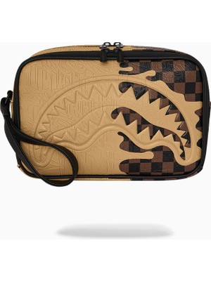 Sprayground Designer Drip Effect Kabartmalı Graffiti Desenli Seyahat ve Makyaj Çantası