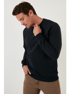 Buratti Slim Fit Bisiklet Yaka Pamuklu Kazak Erkek Kazak 4562013W4