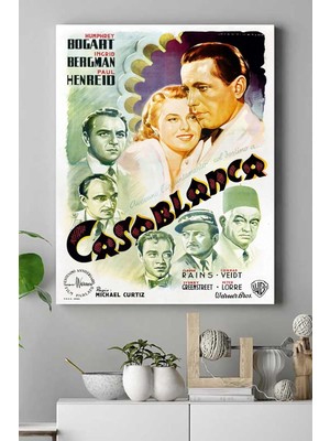(PSTER15500) Casablanca Film Afişi Kanvas Tablo 3 50 x 70