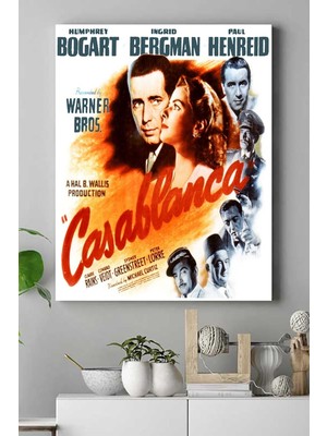 (PSTER15521) Casablanca-Kazablanka Film Afişi Kanvas Tablo 2 50 x 70