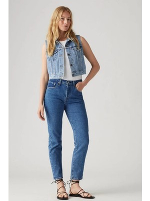 Levi's 501 Pamuklu Straight Fit Yüksek Bel Düz Paça Jeans Kadın Kot Pantolon A7739